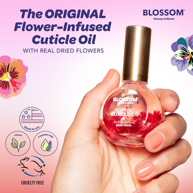 Blossom Cuticle Oil for Nails, Hydrating, Moisturizing, Scented Nail Oil