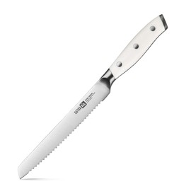 Klaus Meyer Stahl High Carbon Exclusive German Steel 6 inch Utility Serrated Knife (White)