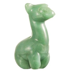 KYEYGWO Carved Green Aventurine Stone Alpaca Figure, Small Crystal Alpacas Statue, Palm Pocket Stones, Healing Stones, Animal Sculpture, Lucky Charm, Llama Collectible Figure, Talisman Ornament, Home