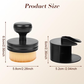 LOPHE Body Makeup Brush for Self Tanner, Large Self Tanning Brush Soft Body Makeup Brush Tanning Brush Self Tan Back Applicator Brush Self Tan Brush for Liquid Cream and Powder Face Makeup, Black