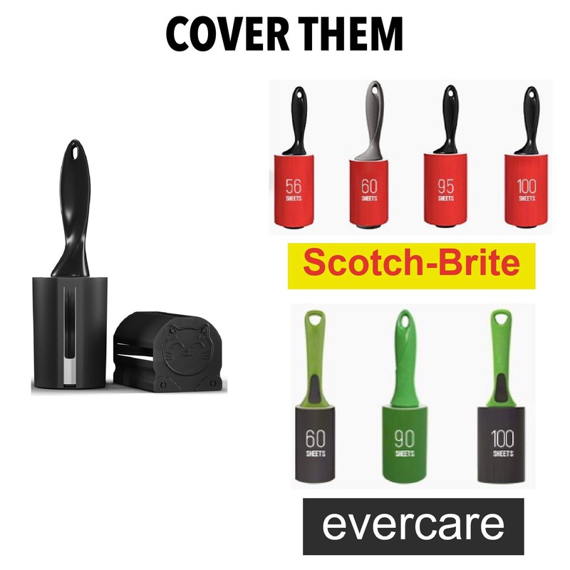 Lint Roller Cover - Up to 2.7" Diameter Roller for