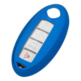 TANGSEN Key Fob Case Blue TPU Cover Compatible with Infiniti EX FX G JX M Q QX for Nissan 370Z Altima Armada Cube GT-R Juke Leaf Maxima Murano Quest Rogue SENTRA Titan XD Versa Keyless Entry Remote