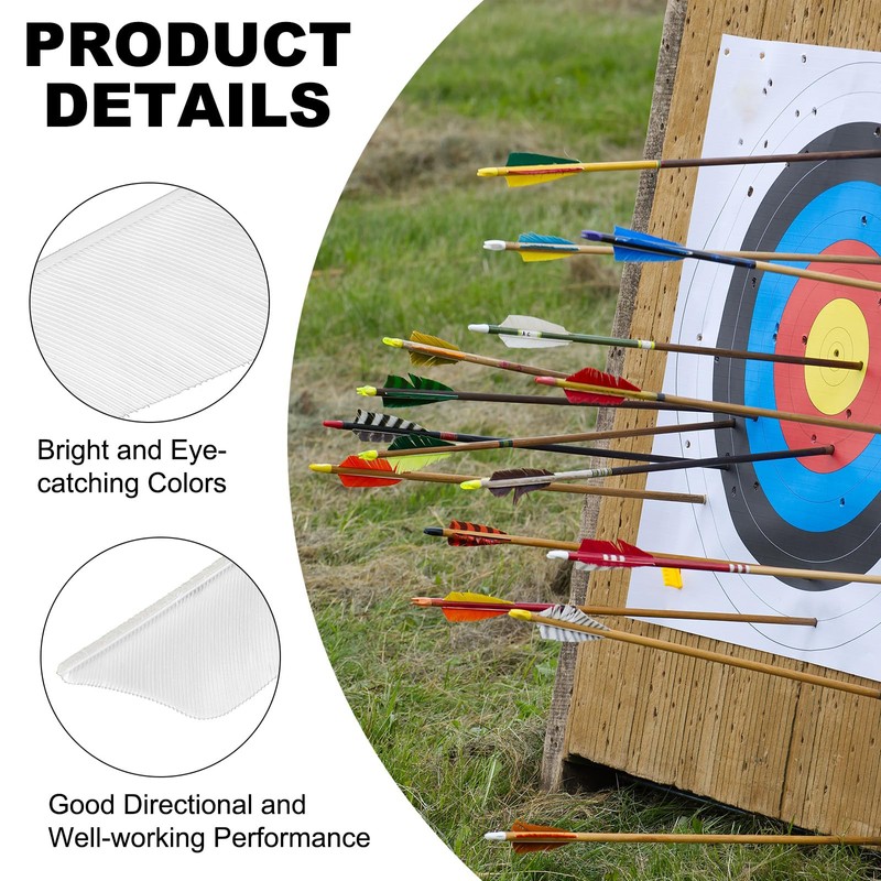 sourcing map Arrow Vanes Arrow Fletching 5" Shield Shape Turkey