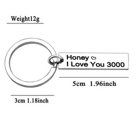 Girlfriend Key Chains Birthday Gifts Boyfriend Valentine Day Honey I Love You 3000