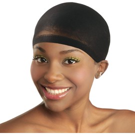 DONNA Gorro de Peluca Tipo Media, 2 Unidades, Negro, para Mujer, Gorro para Dormir, Redecilla para El Cabello, Negro