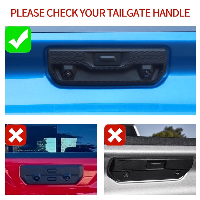 RAZPOY Tailgate Handle Cover Trim Compatible with Chevy Silverado &