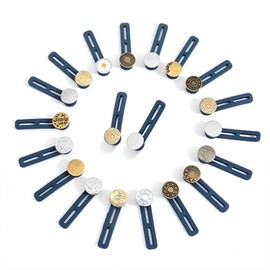 20 Pcs Waistband Extenders Set Removable Waist Extenders for Pants Button Extender for  Skirt Collar Dress Random Mix Styles