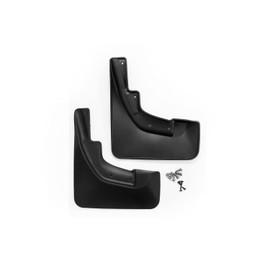 FROSCH Perfect Fit Elastic Mud Flaps Splash Guard Mudguard 2-Piece Leg with Attachment Black