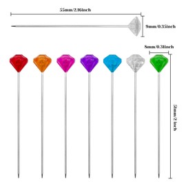 150pcs Bouquet Pins Crystal Head Corsage Pin Crystal Head Clear Straight Pins for Craft Wedding Sewing Jewelry Decoration