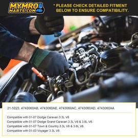 Power Steering Pump 21-5223 Replacement for 21-5223 Fit for 2001-2007 Town & Country 3.3L 3.8L, 2001-2007 Caravan 3.3L, 2001-2007 Grand Caravan 3.3L 3.8L, 2001-2003 Voyager 3.3L