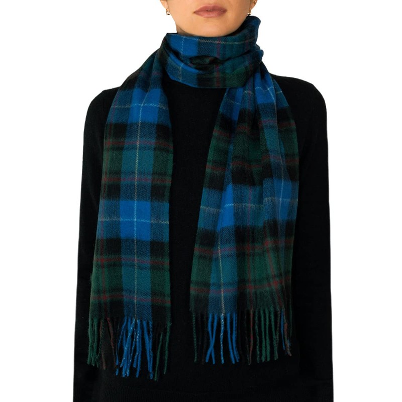 Oxfords Cashmere 100% Lambswool Tartan Plaid Scarf, Macrae