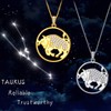 Aurora Tears Taurus Necklace 925 Sterling Sliver 12 Zodiac Pendant