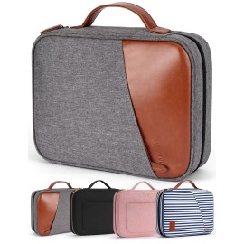 heouvo Bible Covers for Men, Bible Carrying Case with Pockets/Leathe