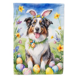 Caroline's Treasures DAC4934GF Australian Shepherd Easter Egg Hunt Garden Flag Mailbox Flag Decorative Yard Flag Banner Outside Patio Artwork Yard Flower Beds, Garden Size, Multicolor