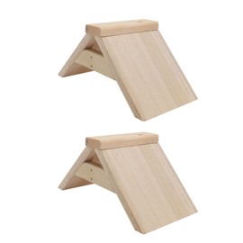 POPETPOP Dove Rest Stand : 2Pcs Wooden Pigeon Perch Bird Perch Stand for Pigeons Doves Parrots - Easy to Install, 8.65X4.72X4.72in