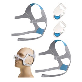 Headgear Replacement 2Packs Compatible with AirFit N20 Mask, 2Packs Elasticity Premium Nylon Soft Headgears+2Pairs Features Magnetic Clips (Medium)