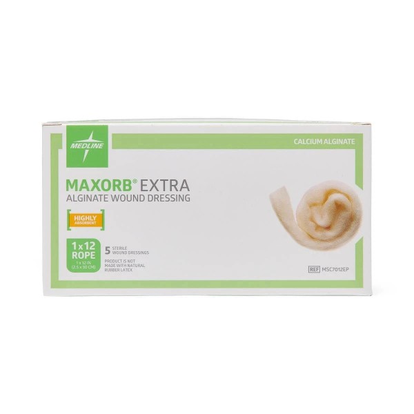Medline Maxorb Extra 1" x 12" Rope Box of 5