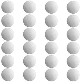 ImpressArt - Premium Metal Stamping Blanks for Metal Stamping and Jewelry Making (24 Pack) (1" Circle w/Hole, Aluminum)