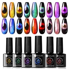 UR SUGAR 9D Cat Magnetic Gel Nail Polish Chameleon Magetic Gel Polish Auroras Shiny Sparkling Soak Off UV LED Nail Phantom Megnetic Gel Black Base Needed