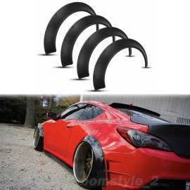 KEEPDSGN Black Fender Flares CONCAVE Widebody Wheel Arches 3.5" For Hyundai Genesis Coupe