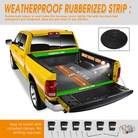 Vinyl Soft Top Roll-up Tonneau Cover Compatible with Chevy Silverado/GMC Sierra with Fleetside/Styleside 8ft Bed 99-14