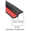 M M SEALS A178-25F Z Shape Window Door Rubber Seal