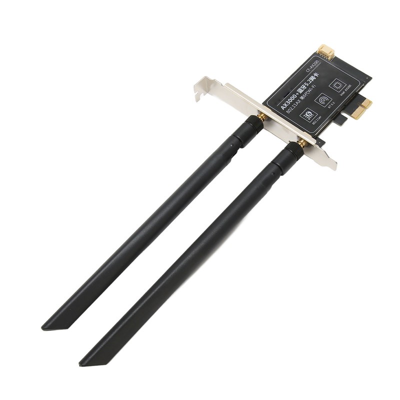 WiFi 6 PCIe Card AX3000Mbps 2.4GHz 5GHz Dual Antenna BT5.2