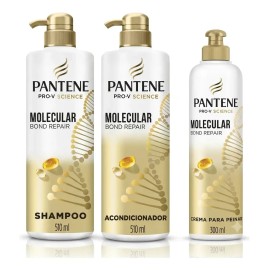 Kit Pantene Molecular Shampoo + Acondicionador + Crema De Pe