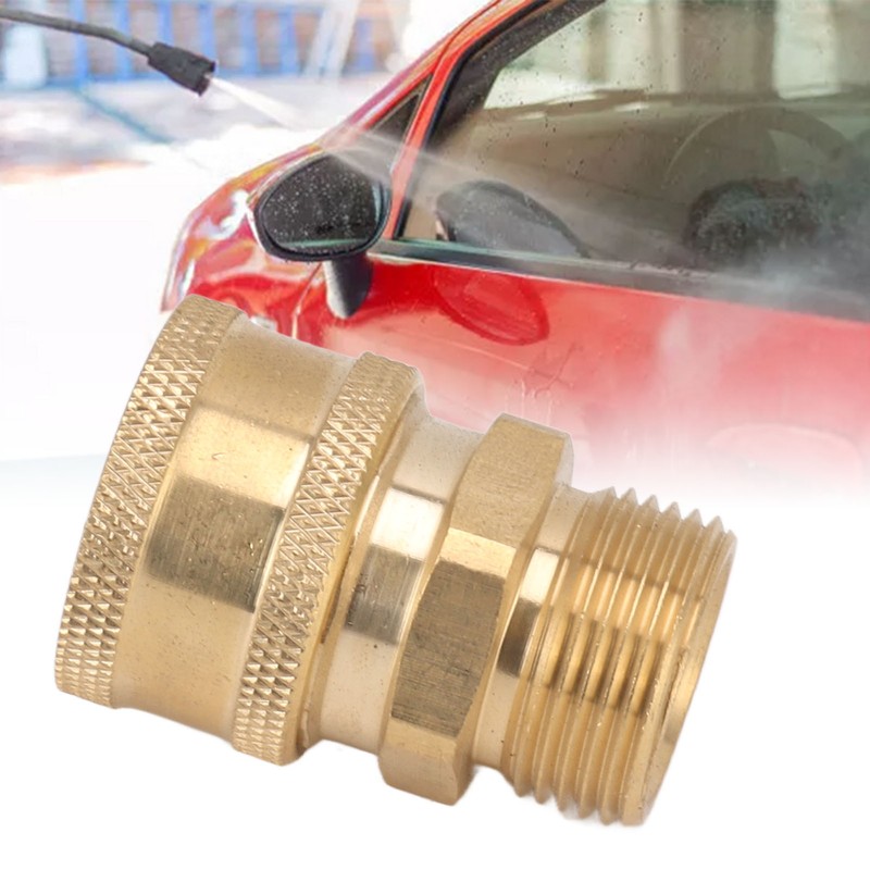 2Pcs Pure Copper M22 High Pressure Washer Fitting Adapter 3/8