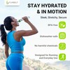 FlipBelt Arc Water Bottle Running Belt, Curved Hydration Running Bottle,