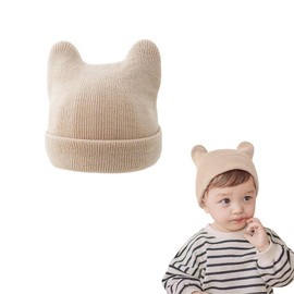 Umeloeo Baby Hat, Baby Hat with Ears, Bear Cap, Knit Hat, Baby Hat, Kids Hat, Gentle Head, Spring, Autumn, Winter, Cold Protection, Windproof, For Girls, Boys, Baby Shower, Baby Shower, Protect Your