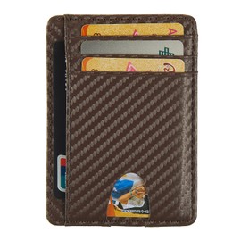 Card Case Slim Front Pocket Wallet for Women Credit Card Holder, Brown