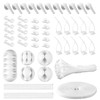 Comprehensive White Cable Management Organizer Kit
