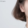 Women's Pierced Earrings, 925 Silver, Hypoallergenic Metal, Small, 18K K,