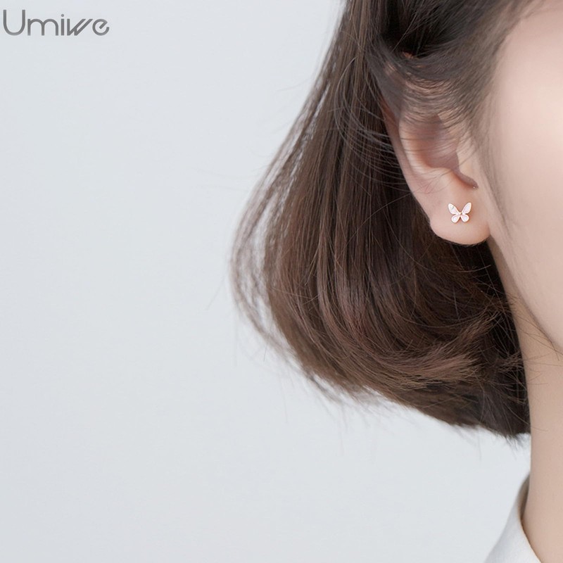 Women's Pierced Earrings, 925 Silver, Hypoallergenic Metal, Small, 18K K,