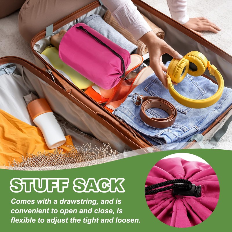 PATIKIL Stuff Sack, 5 x 10 Inch Waterproof Bag Rose