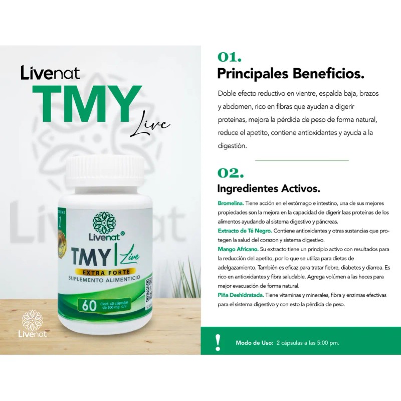 Kit Extremo Live Ligenat 30 Tmy Live Fitlive Sin Sabor