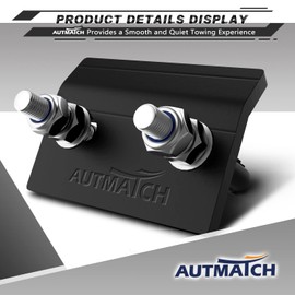 AUTMATCH Hitch Tightener Anti Rattle Stabilizer - Heavy Duty Hitch Clamp for 2.5 Inch Trailer Hitches, Rubber Isolator and Anti-Rust Double Coating Protective, Matte Black