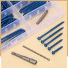 Wokape 52PCS 3/16" x 2-1/4" Slotted Hex Concrete Screw Anchor