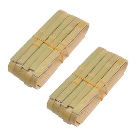 Tiardey 20PCS Bamboo Tongs Toast Tongs Natural Wooden Tongs for Cooking- Length 10CM