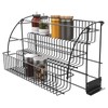 JAYGOVAN 3-Tier Pull Down Spice Rack Large Capacity Kitchen Storage