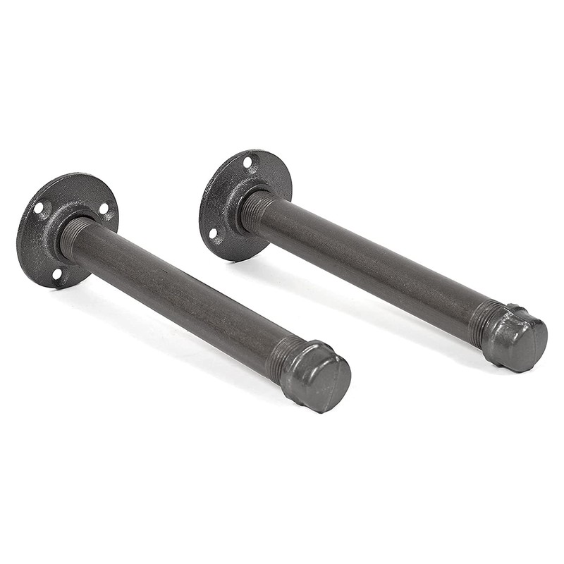 Rustic State Set of 4 Pipe Decor Industrial Shelf Brackets