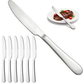 Flying Leaves 6 Piece Stainless Steel Dinner Knives Set, 9 Inch