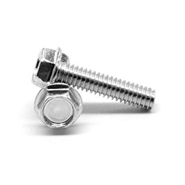 #10-32 x 5/8" (FT) Fine Thread Machine Screw Hex Washer Head Low Carbon Steel Zinc Plated Pk 100