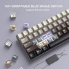 MageGee Portable 60% Mechanical Gaming Keyboard, Hot Swappable Blue Whale