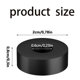 Rubber Washers, Thick Rubber Spacers, Rubber Flat Washers, 0.6 m Inner Diameter, 2 cm Outer Diameter, 0.8 cm Thick Rubber Spacers (Pack of 50)