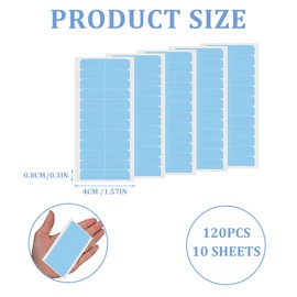 Hocklliy 120Pcs Hair Extension Tapes, Wig Tape Double Sided Extra Strong, Tape Hair Extensions Glue Strips