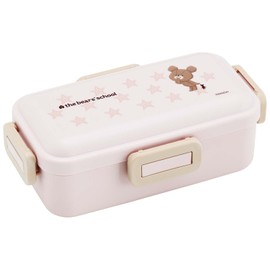 Skater PFLB6AG-A Bento Box, 18.9 fl oz (530 ml), Antibacterial, Fluffy, Domed Lid, For Women, Bear's School, Made in Japan