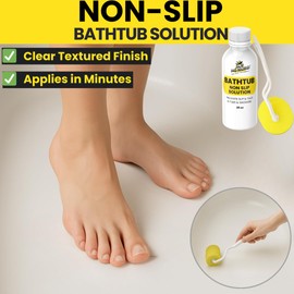 Slip No More Clear Anti Slip Tub & Shower Floor Solution for Grip in Tubs & Baths. Stops Fiberglass Bathtubs from Being Slippery. Textured Coating Creates a Non Slip Surface on 2 Tubs or Shower Pans