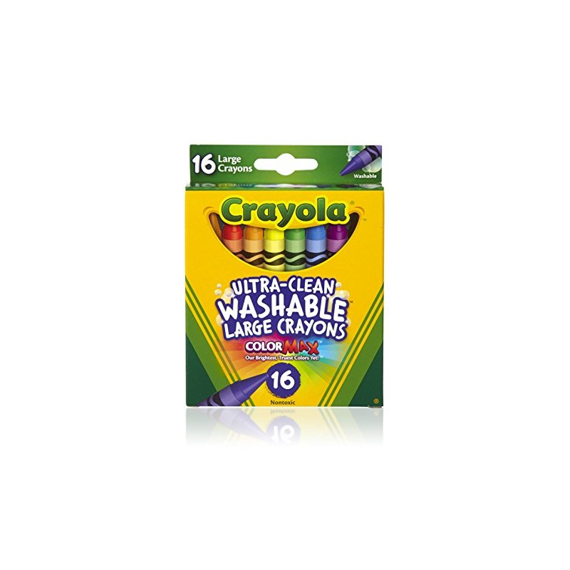 Crayola Washable Crayons, Large, 16 Count